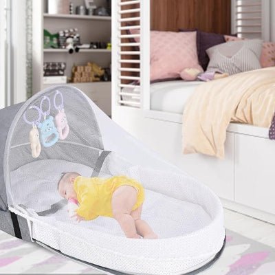 Berceau de Voyage - BabyNest™ - Gris - Monde Des Bébés