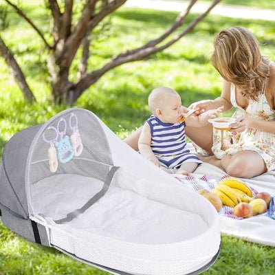 Berceau de Voyage - BabyNest™ - Gris - Monde Des Bébés