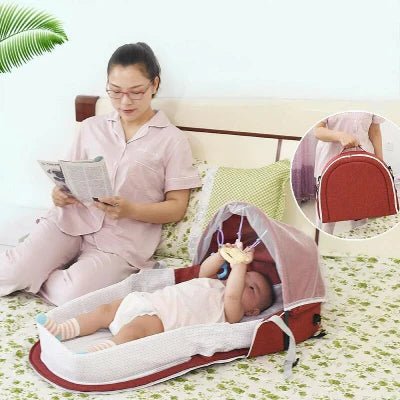 Berceau de Voyage - BabyNest™ - Rouge - Monde Des Bébés