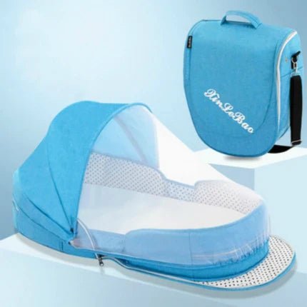 Lit Bebe Pliable - CozyNest™ - Bleu - Monde Des Bébés