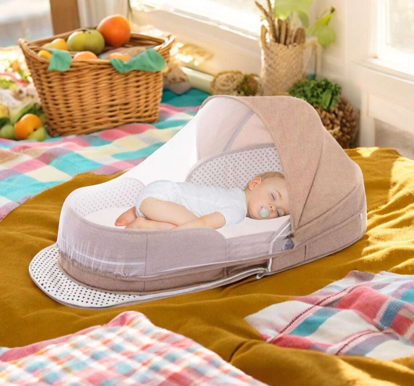 Lit Bebe Pliable - CozyNest™ - Kaki - Monde Des Bébés